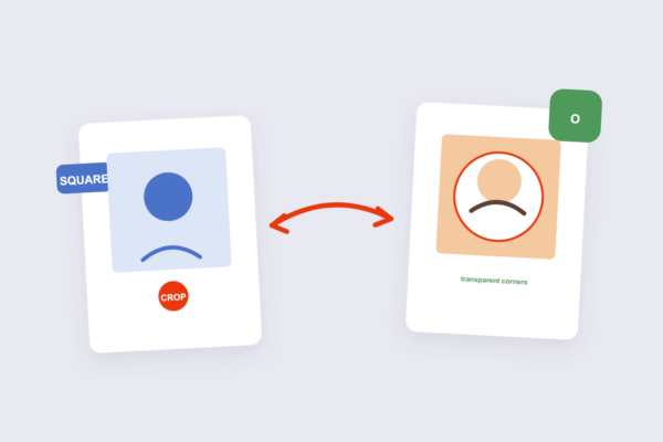 Square photo circle cropped into a transparent profile avatar