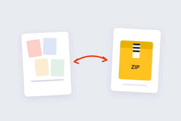 Scattered files bundled into a single ZIP archive