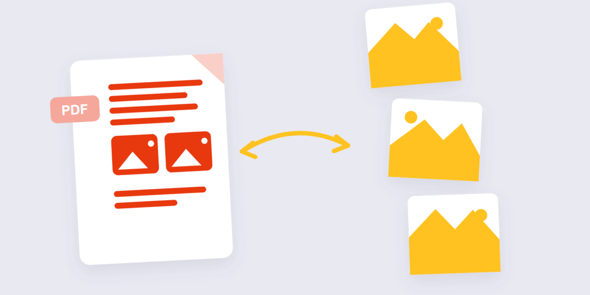 PDF document with original photos being extracted as image files