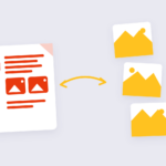 PDF document with original photos being extracted as image files