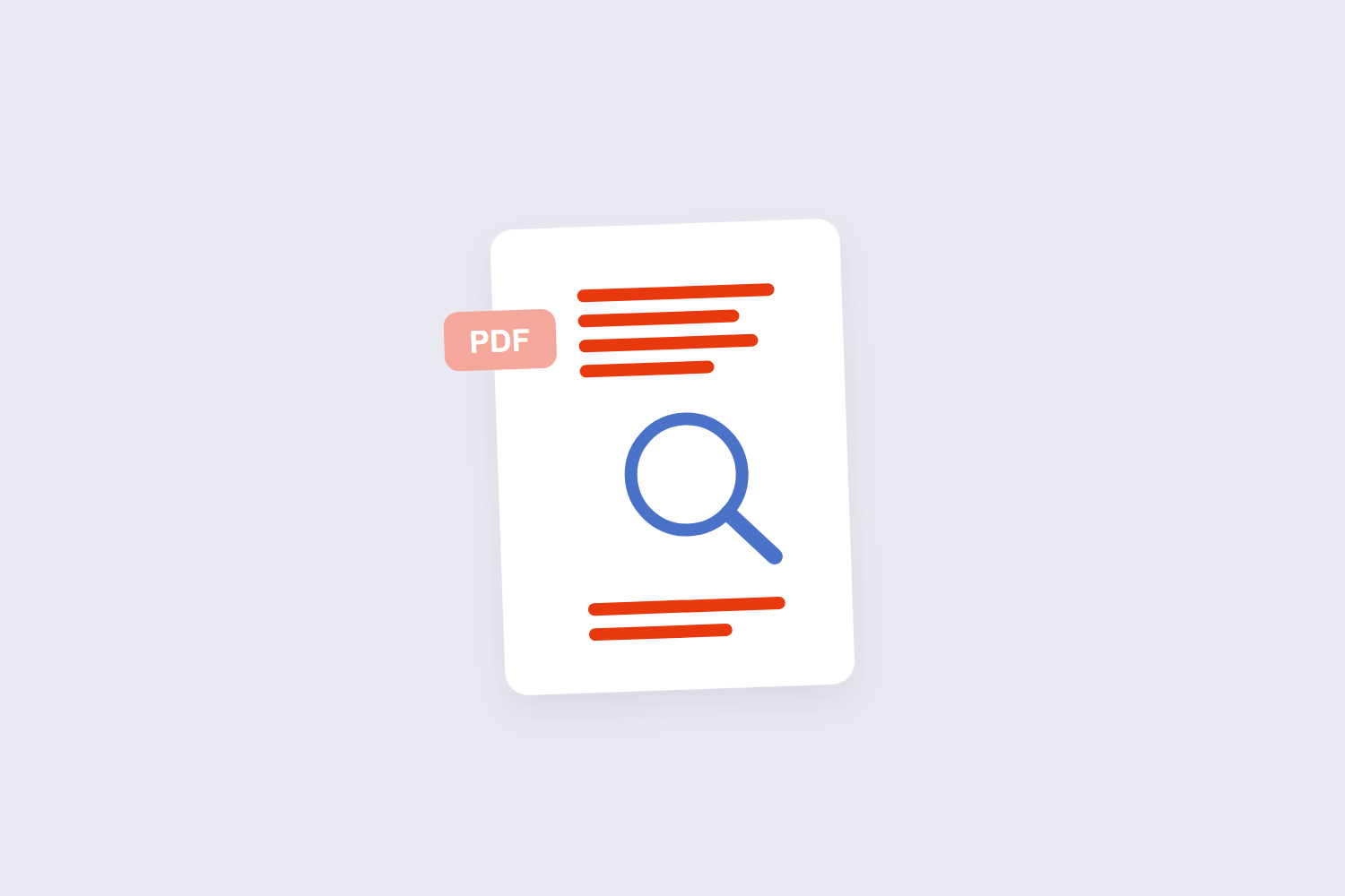 Magnifier searching text inside a PDF document