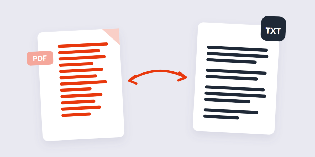 PDF document converting into a plain text file