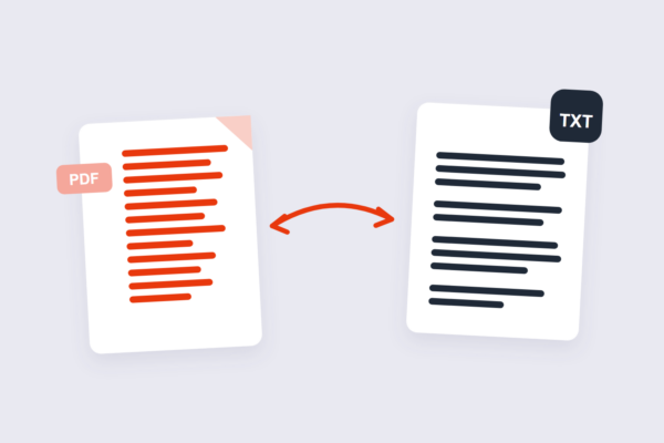 PDF document converting into a plain text file