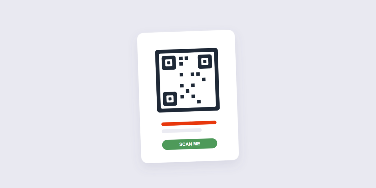 Generated QR code with scan me label