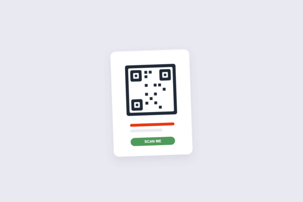 Generated QR code with scan me label