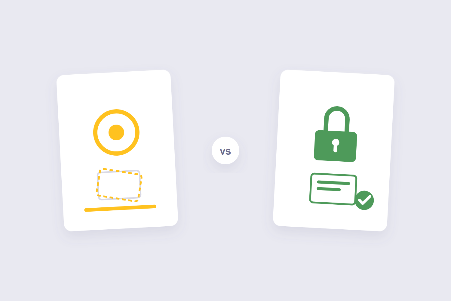 View-only rotation with eye icon versus permanently saved rotation with padlock